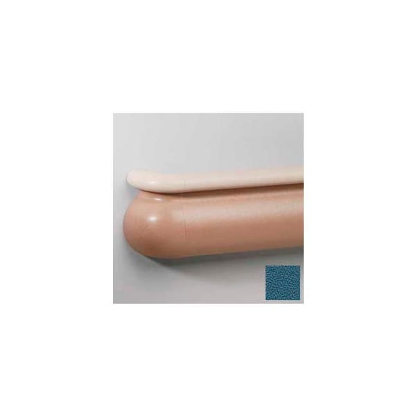 Pawling Crescent Series Vinyl Handrail/Crashrail Combination, 5-1/2" High, 12' Long, Alexis Blue BR-600V-12-583 - main